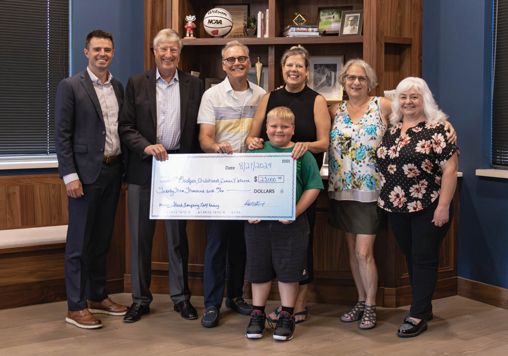 Badger Childhood Cancer Network check presentation